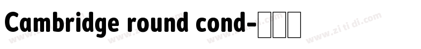 Cambridge round cond字体转换